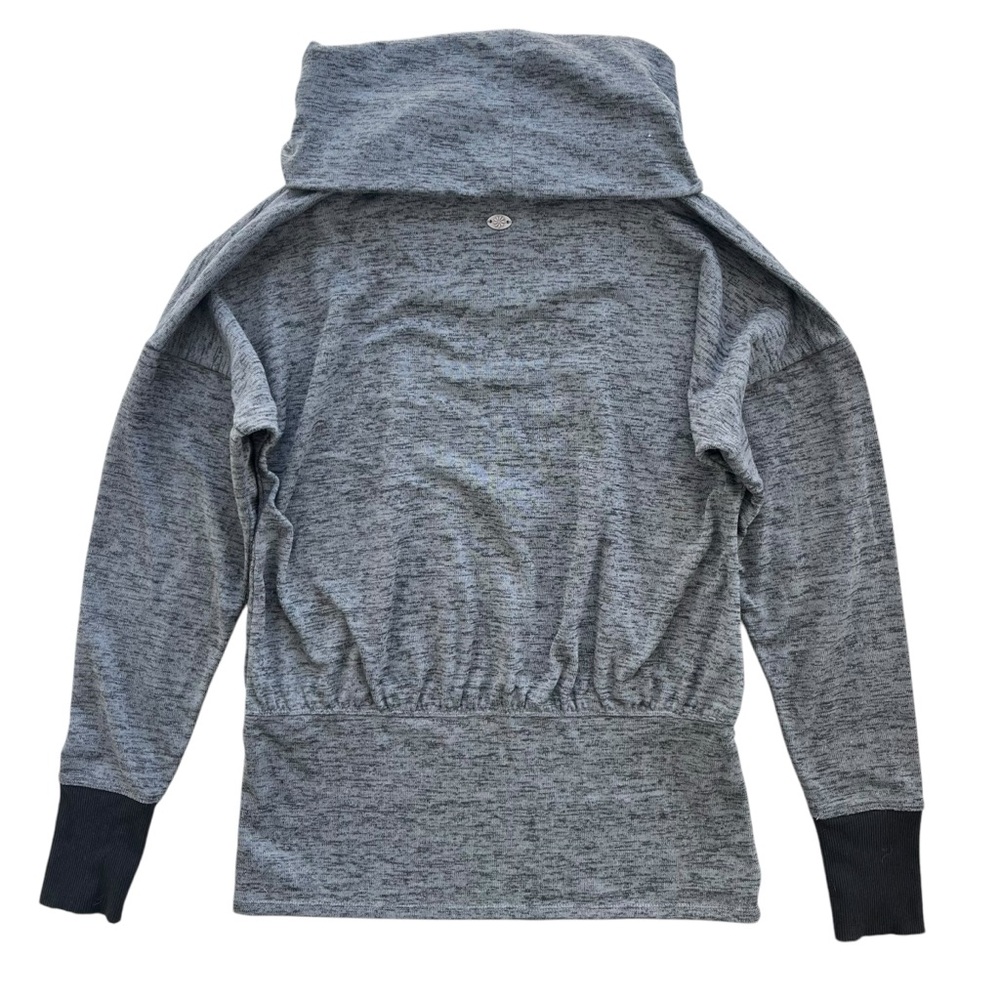 Athleta Womens S Charcoal Heather Batwing and Robin Cowl Neck Sweatshirt #918996 - Picture 2 of 14